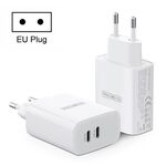 DUZZONA T4 PD 35W Caricabatteria da viaggio con doppia porta di tipo C, Tipo di spina: Spina UE (bianco)