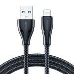 JOYROOM Cavo dati di ricarica rapida serie Surpass da USB a 8 pin da 2,4 A, lunghezza: 0,25 m (nero)