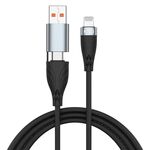 ADC-008 2 in 1 PD 30W USB/Type-C a 8 pin Cavo dati di ricarica rapida, lunghezza: 1 m