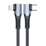 ADC-009 Cavo dati da USB-C/tipo-C a 8 pin a doppio gomito da 20 W, lunghezza: 0,4 m