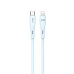 TOTU BPD-013 Cavo dati di ricarica rapida in silicone da tipo C a 8 pin serie Skin Sense, lunghezza: 1 m (blu)
