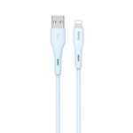TOTU BL-017 Skin Sense Series Cavo dati in silicone da USB a 8 pin, lunghezza: 1 m (blu)