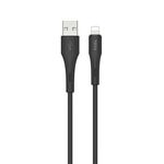 TOTU BL-017 Skin Sense Series Cavo dati in silicone da USB a 8 pin, lunghezza: 2 m (nero)