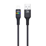 TOTU BL-016 Journey Series Cavo dati da USB a 8 pin per luce respiratoria colorata, lunghezza: 1,5 m (nero)