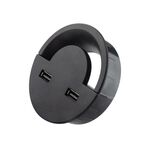 Outlet da 60mm Desktop Outlet USB Cable Hole Coperchio a vento rotondo