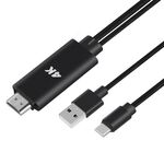 Onten 9572A Alimentatore USB Cavo da USB-C/Tipo-C a HDMI 4K in lega di alluminio, lunghezza: 1,8 m (nero)