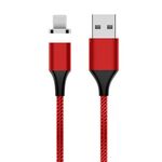 M11 3A USB a 8 Pin Nylon intrecciato cavo dati magnetico intrecciato, lunghezza del cavo: 2m (rosso)