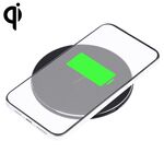 Caricabatterie wireless in metallo rotondo con motivo a plaid 10W Qi (nero)