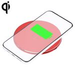 Caricabatterie wireless in metallo rotondo con motivo a plaid 10W Qi (rosso)