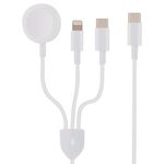 3 in 1 USB-C / TYPE-C a 8 PIN + USB-C / TYPE-C + OROLOGIO MAGNETICO Cavo dei dati del caricatore wireless, lunghezza del cavo: 1,2 m