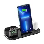 A32 3 in 1 Caricatore wireless veloce per iPhone, iWatch, AirPods (Black)