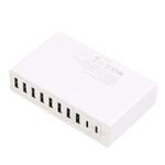MFT-03Q Caricabatterie rapido intelligente USB 10 in 1 65W QC3.0, spina europea (bianco)
