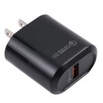 Caricabatterie rapido USB LZ-2117 18W QC3.0 3.1A, spina americana (nero)