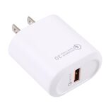 Caricabatterie rapido USB LZ-2117 18W QC3.0 3.1A, spina americana (bianco)