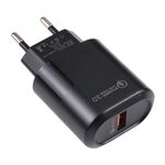 Caricabatterie rapido USB LZ-2117 18W QC3.0 3.1A, spina europea (nero)