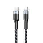 REMAX RC-009i 1m 2.22A USB-C / Type-C a 8 pin 20W PD Cavo dati di ricarica rapida (nero)