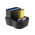 Adattatore di ricarica a gomito magnetico a forma di U da USB femmina a USB-C/tipo-C maschio da 10 Gbps
