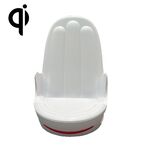 V8 15W Supporto per caricabatterie wireless con ventosa magnetica per telefono da divano a cinque dita (bianco)