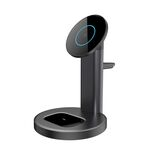 S36 3 in 1 carattere wireless magnetico multifunzionale da 15W per telefoni cellulari / orologi Apple / AirPods (nero)