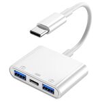 S-202 3 in 1 USB-C / Type-C maschio a Type-C + 2 x adattatore per fotocamera USB femmina