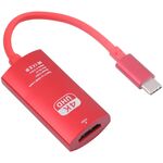 Adattatore USB-C / Tipo-C maschio a HDTV femmina 4K UHD (rosso)