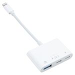 S-221 3 in 1 8 Pin Maschio a 8 Pin Power + USB-C / Type-C + USB Camera Adattatore femmina