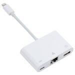 NK-107 3 in 1 8 Pin maschio a USB + 1000m Ethernet + 8 pin Adattatore di alimentazione