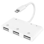 6 in 1 8 Pin maschio a 3 USB + TF / SD Slot scheda + Adattatore di alimentazione a 8 pin