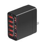 WLX-82 40W Max 8 Porte Adattatore Caricatore USB, US Plug (Black)