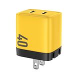 WK WP-U128 Caricabatterie al nitruro di gallio con doppia interfaccia USB-C/Type-C da 40 W, specifiche: spina americana