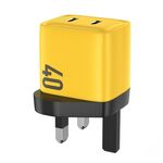 WK WP-U128 Caricabatterie al nitruro di gallio con doppia interfaccia USB-C/Type-C da 40 W, specifiche: spina UK