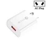 CA-25 QC3.0 USB 3A Caricabatterie veloce per telefono cellulare, Plug AU (bianco)