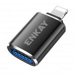 Enkay ENK-AT110 da 8 pin maschio a USB 3.0 Adattatore in lega di alluminio femmina OTG (nero)