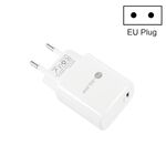 PD11 Mini caricatore rapido USB-C / Type-C 20W a porta singola PD3.0 per serie iPhone / iPad, spina europea (bianco)