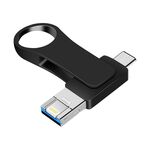 16 GB USB 3.0 + 8 Pin + USB-C / TYPE-C 3 in 1 computer mobile Metallo U-disk (nero)