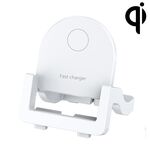 Caricatore veloce verticale verticale KH-18 15W con supporto per telefono (bianco)