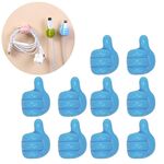 10 PCS Handy Holder Cable Organizer Clip di convenienza domestica (blu)