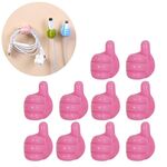 10 PCS Handy Holder Cable Cable Organizer Clip per la praticità della famiglia (rosa)