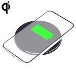 Q25 15W Plaid Pattern Desktop Metal Round Charger wireless (nero)