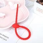 20 PCS Silicone Data Cable Storage Strap Strap Cable Organizer (rosso)