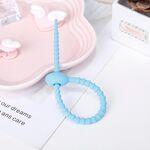 20 PCS Silicone Data Cable Stoccaggio cinturino cavo Organizzatore (blu)