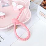 20 PCS Silicone Data Cable Storage Strap Strap Cable Organizer (rosa)