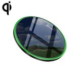Caricabatterie wireless rotondo in metallo 15W Smart Fast Charge (Specchio nero)