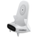 Supporto di ricarica wireless verticale da tavolo M111 15W per tablet da 4,5-11 pollici (bianco)