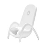 Caricabatterie wireless a forma di sedia JP-WXC con funzione amplificatore (bianco)