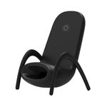 Caricabatterie wireless a forma di sedia JP-WXC con funzione amplificatore (nero)