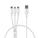 ROMOSS CB251V 3.5A da USB a 8 pin+Type-C+Micro USB 3 in 1 cavo di ricarica, lunghezza: 0,6 m