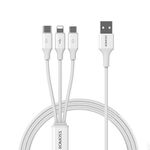 ROMOSS CB251V 3.5A da USB a 8 pin+Type-C+Micro USB 3 in 1 cavo di ricarica, lunghezza: 1,8 m