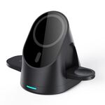 Rack di ricarica wireless verticale 3 in 1 magnetico per iPhone serie 12/13/14 e iWatch e AirPods (nero)