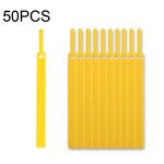 50 PZ Organizzatore di Cavi Dati Autoadesivi a Forma di Ago Fasci Colorati 15 x 200 mm (Giallo)